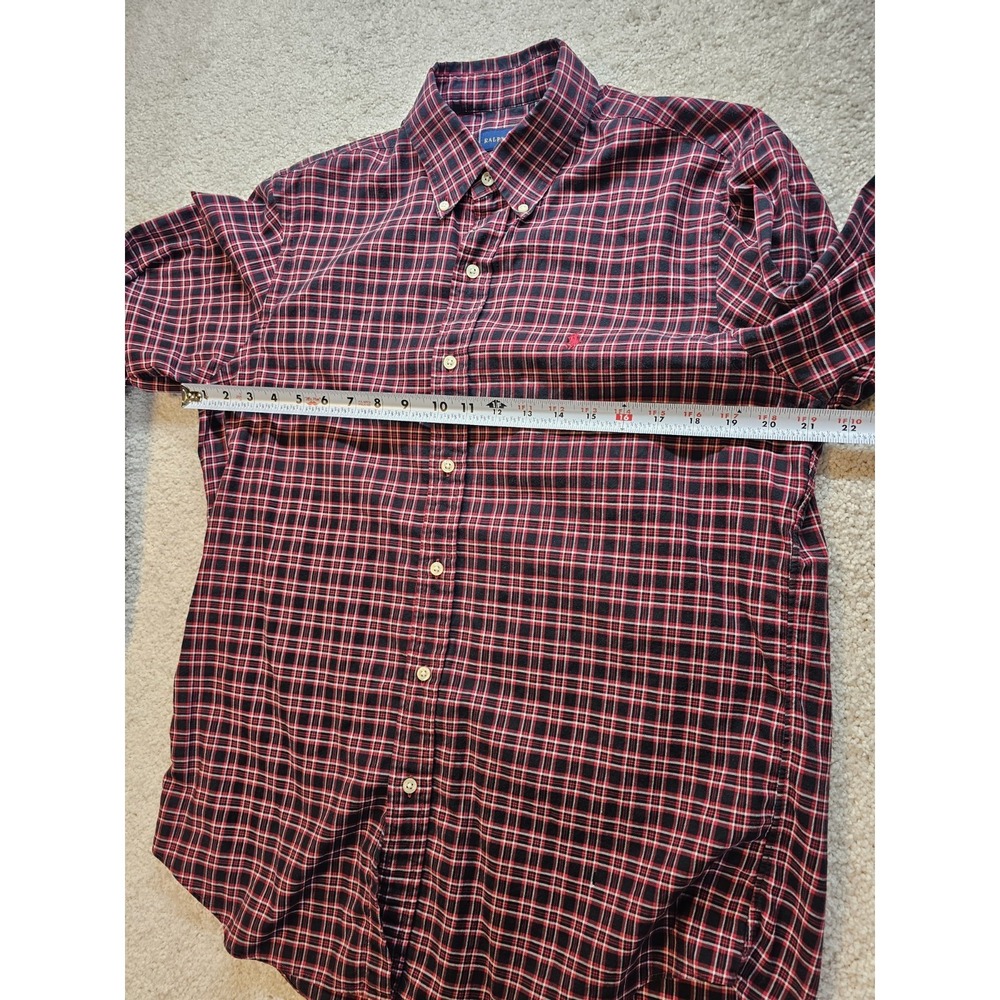 Polo Ralph Lauren Red Plaid Button Down Shirt Men's Medium 100% Cotton Classic - Picture 8 of 11